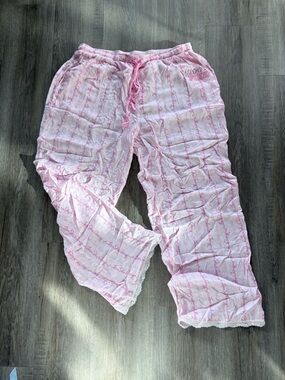 PINK Victoria's Secret Light Pink Logo Pajama Bottoms